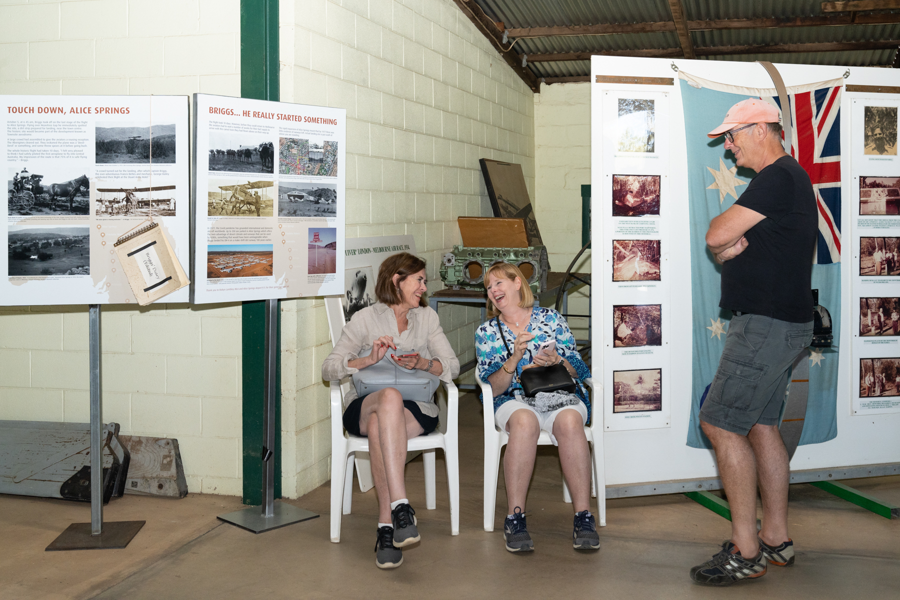At the Alice Springs aviation museum.