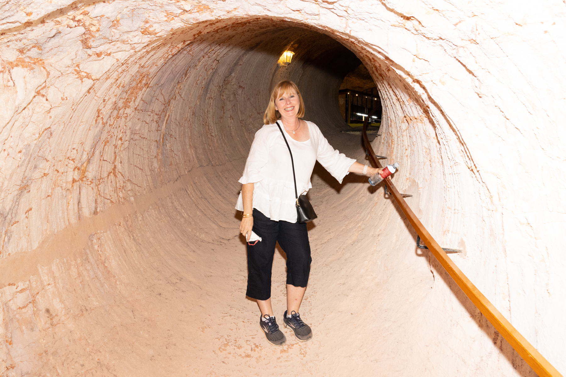 Andrea in the Quest Opal Mine.