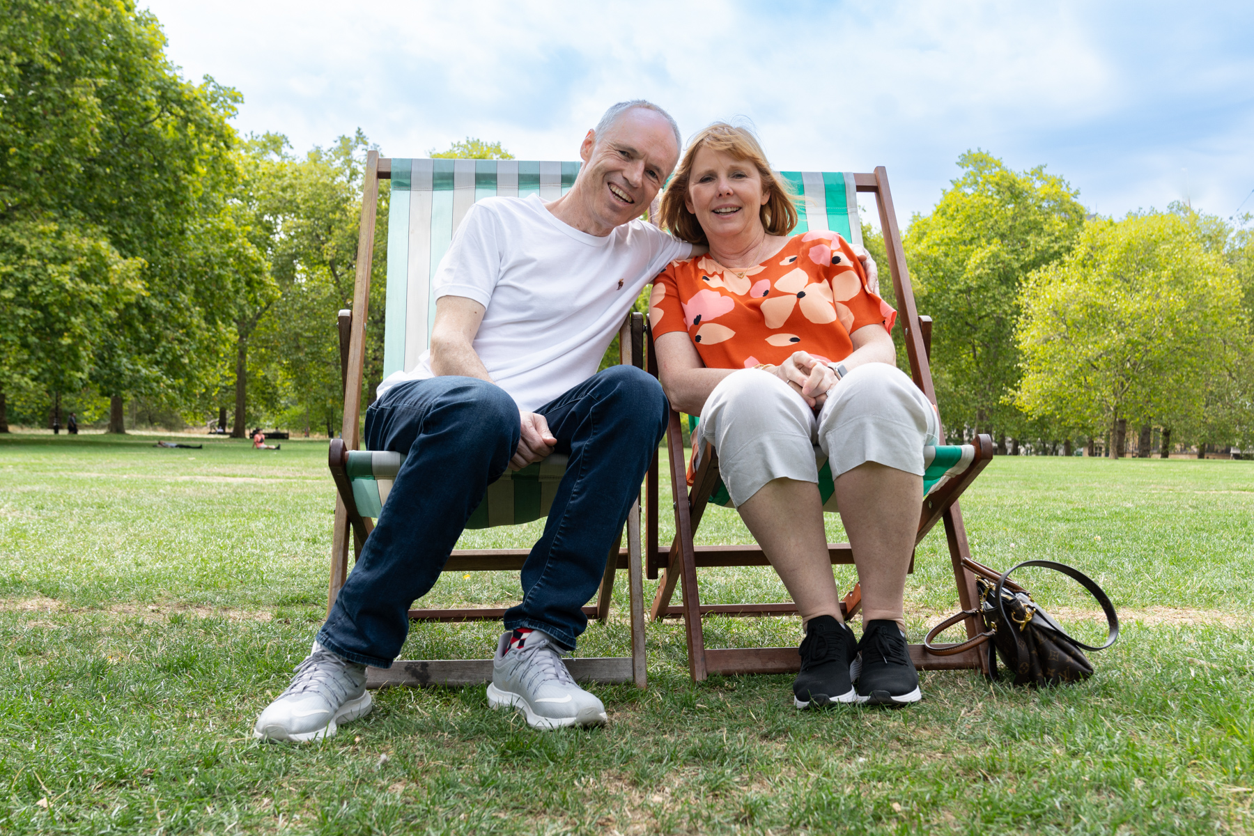 Relaxing in Hyde Park.