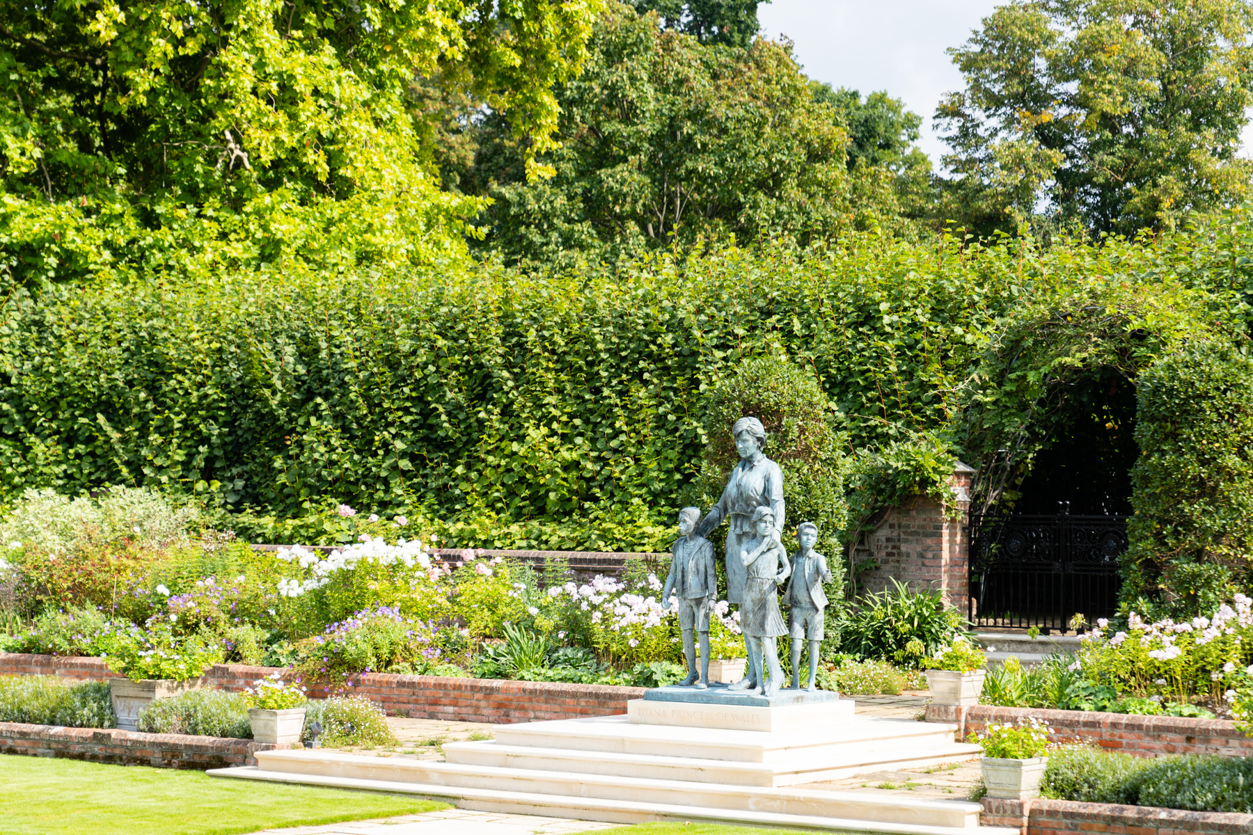 The Diana memorial statue at Kensington Palace.