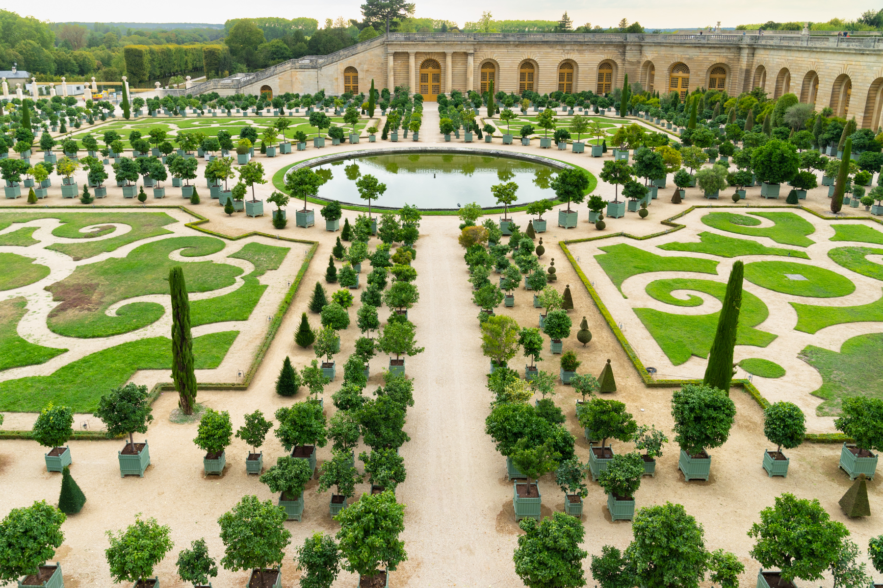 Exploring the palace gardens.
