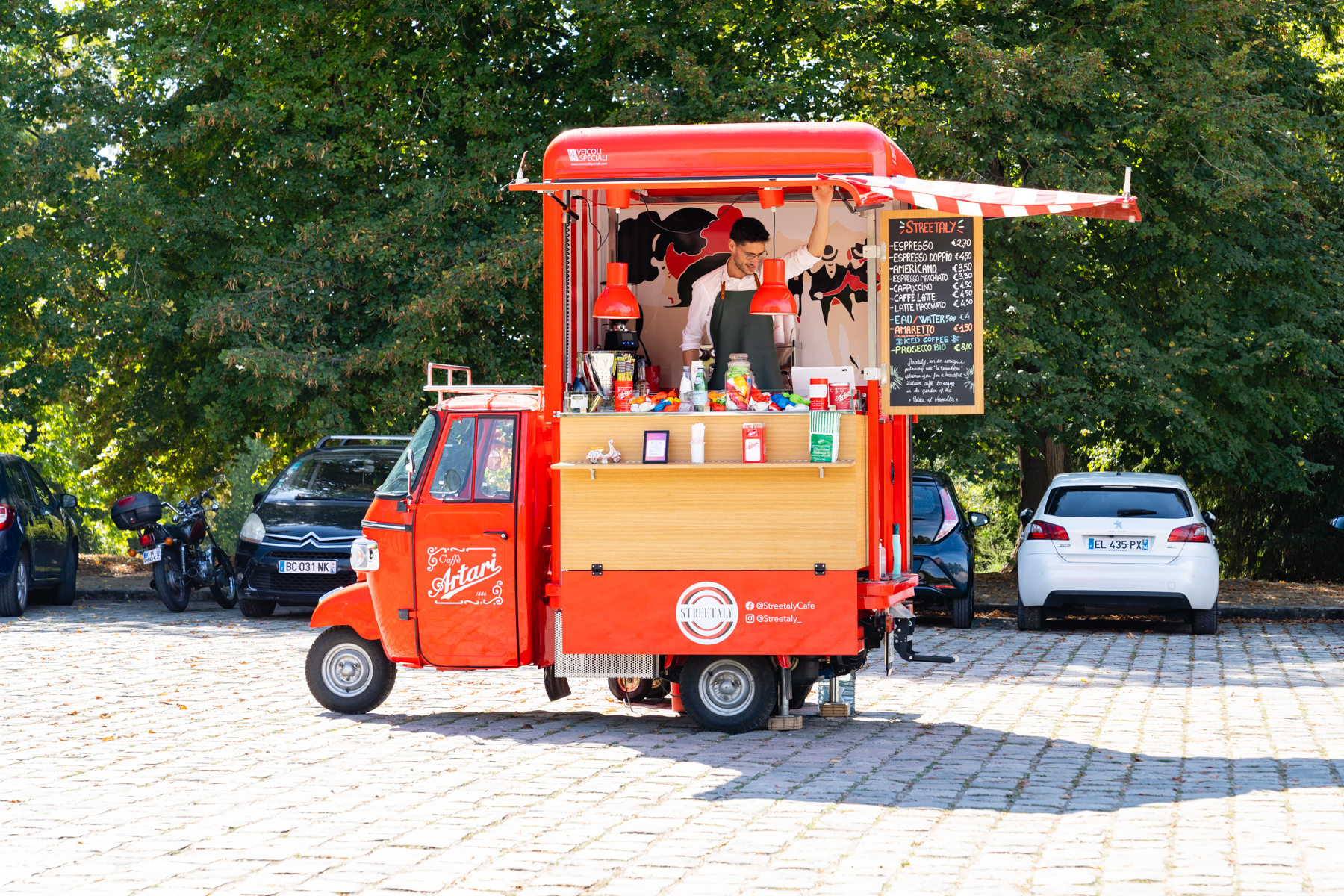 Exploring the palace grounds.