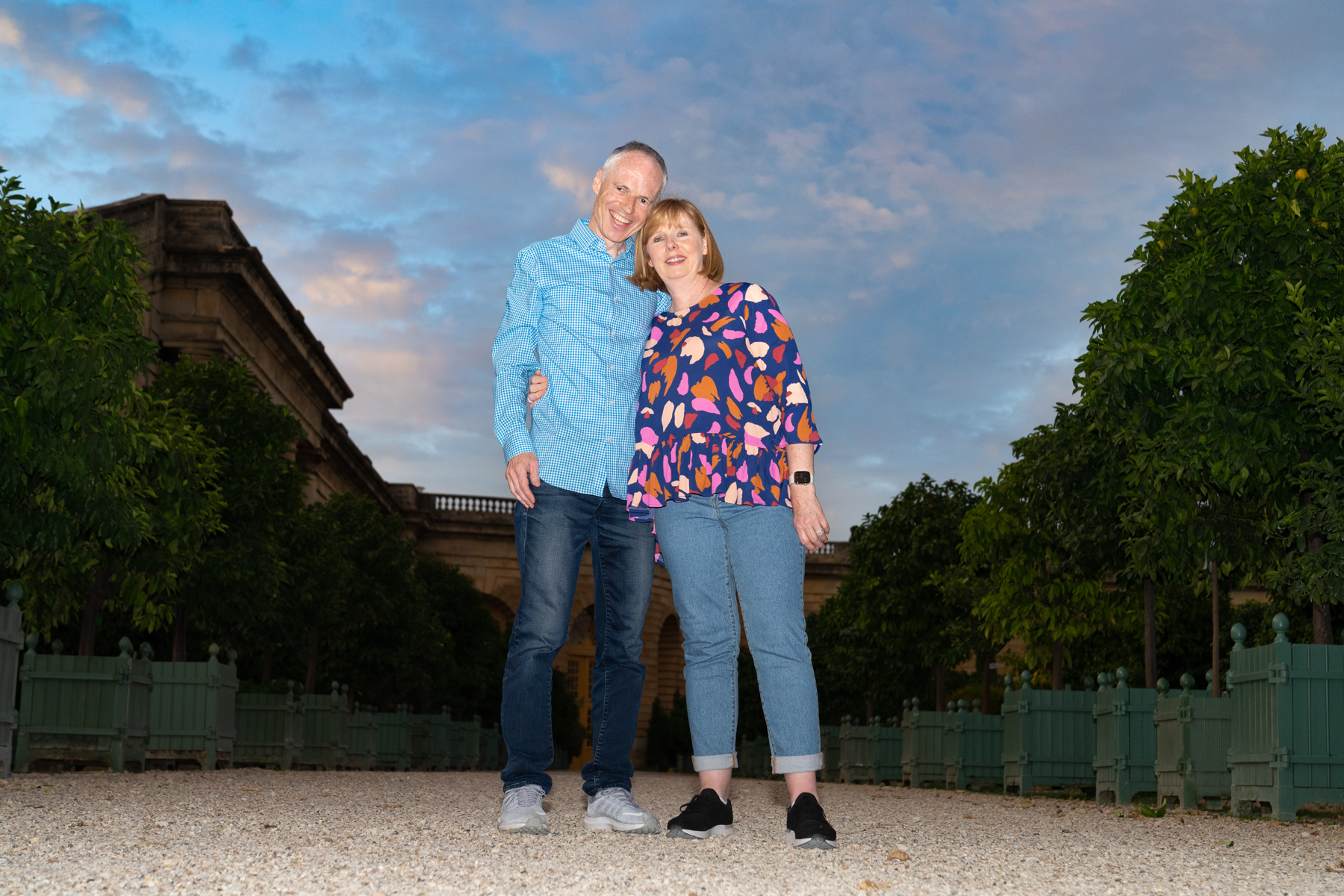 Selfies in the palace grounds.