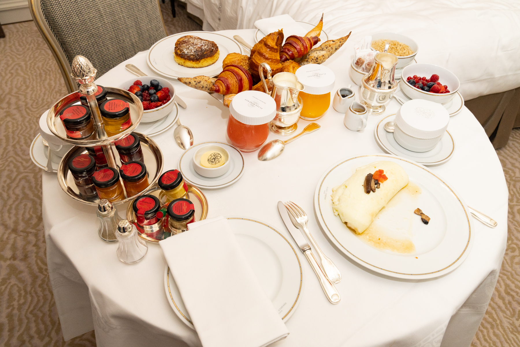 Breakfast in our room.