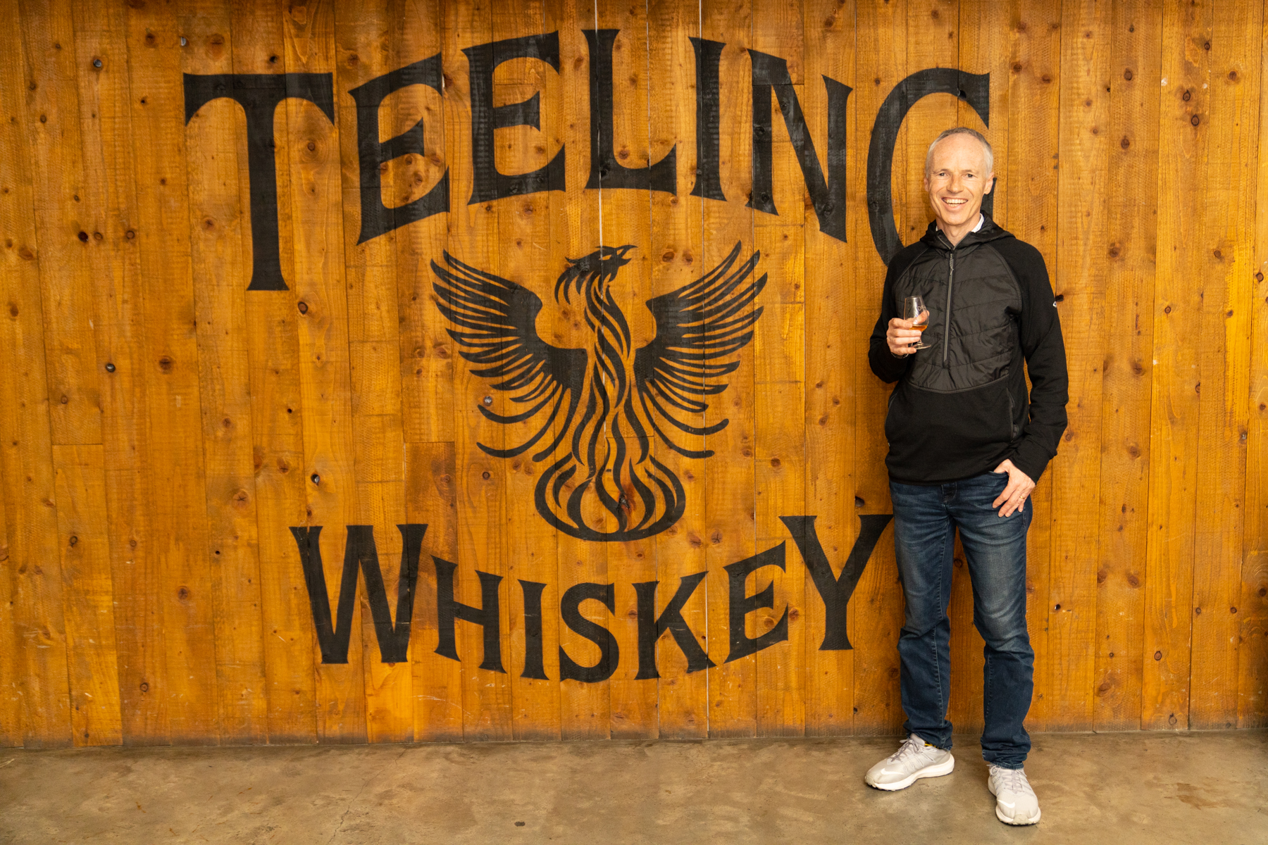 At the Teeling whiskey distillery.