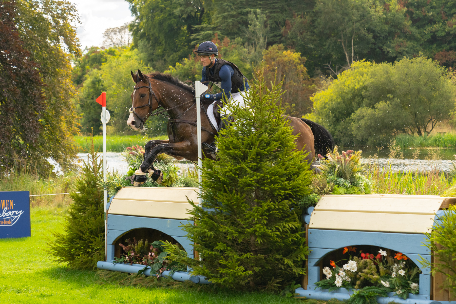 Simon and Mags's horse, Rehy Revelation, competing at the trials.