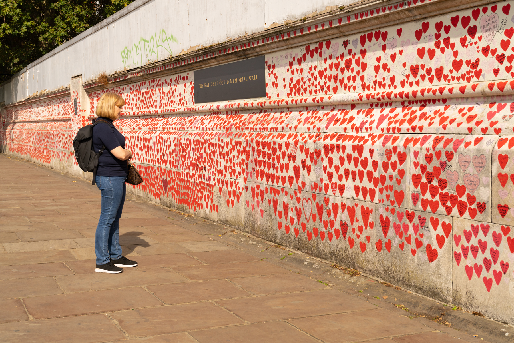 Andrea, at The Covid Wall.