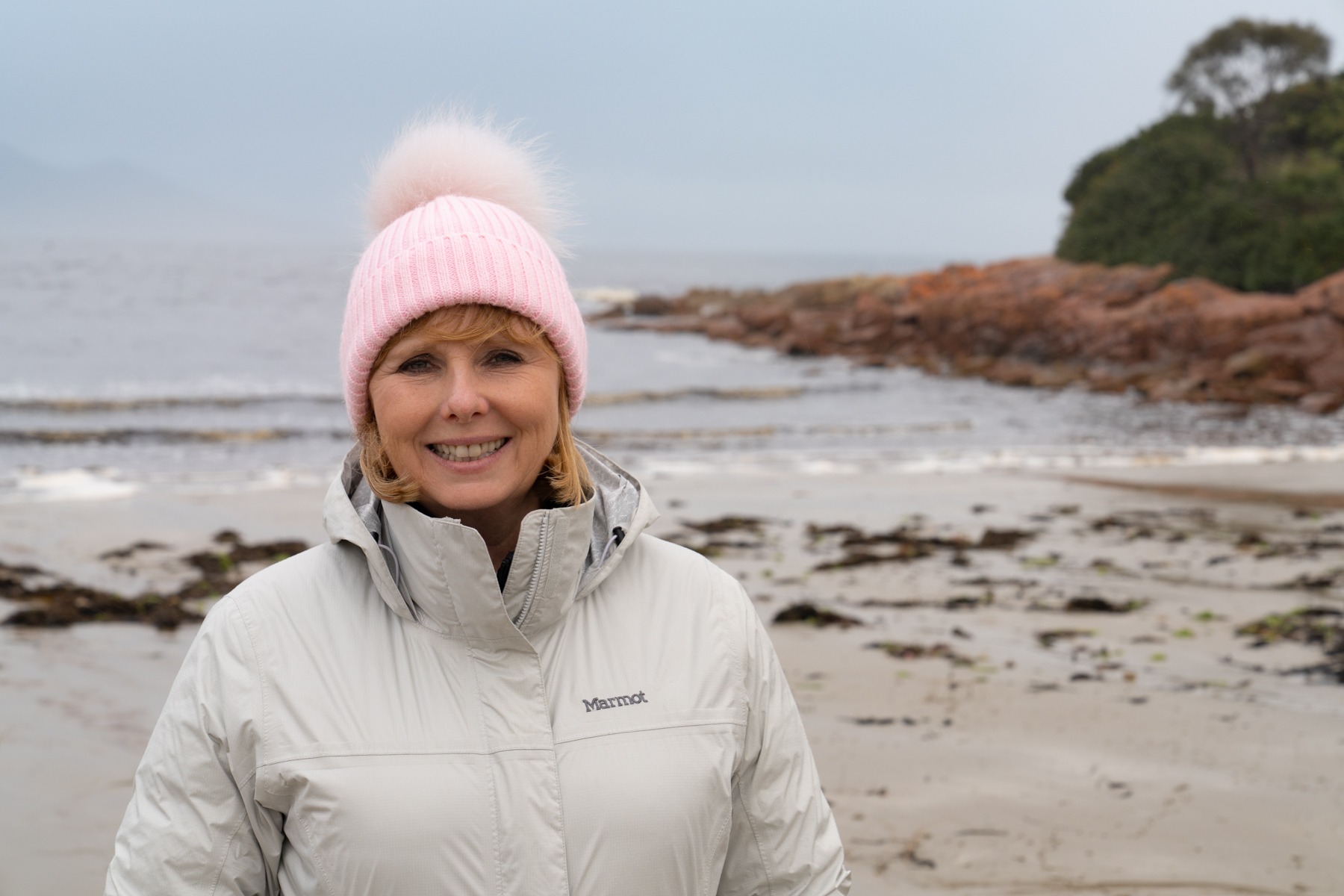Andrea on the beach.