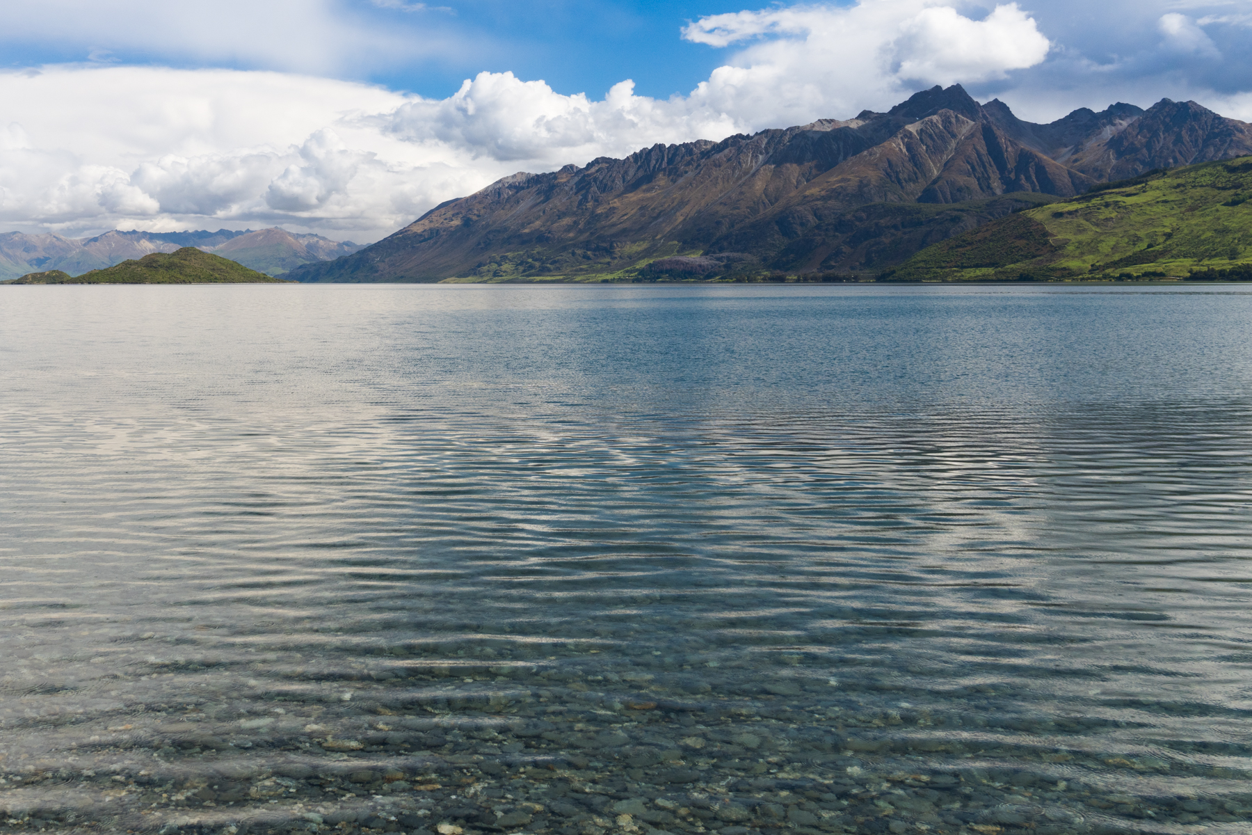 Looking across the lake.