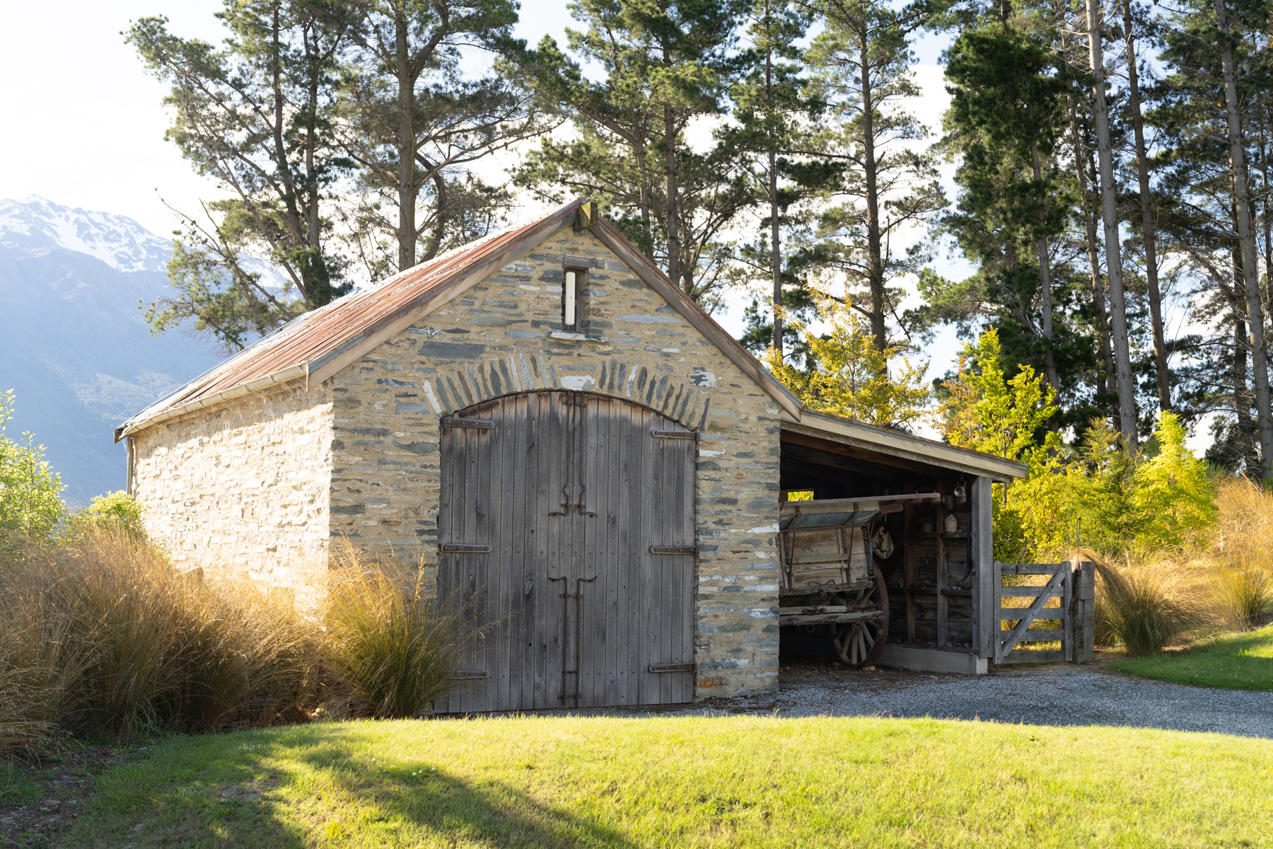 On the resort grounds.