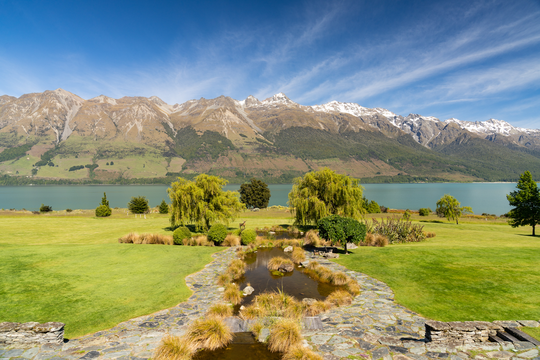 Looking across the lake this morning.