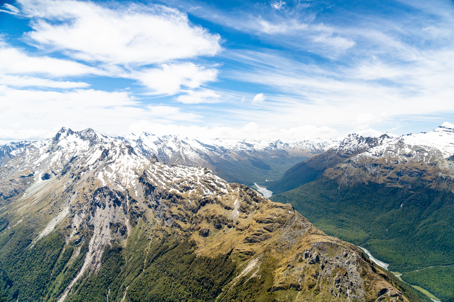 Scenery flying out of Milford Sound.