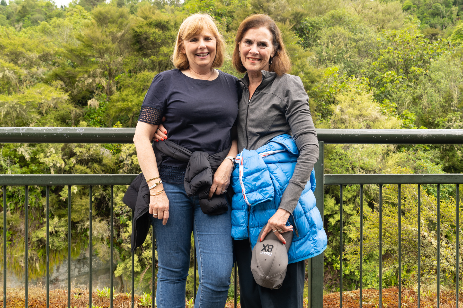Andrea and Joy at Huka Falls.