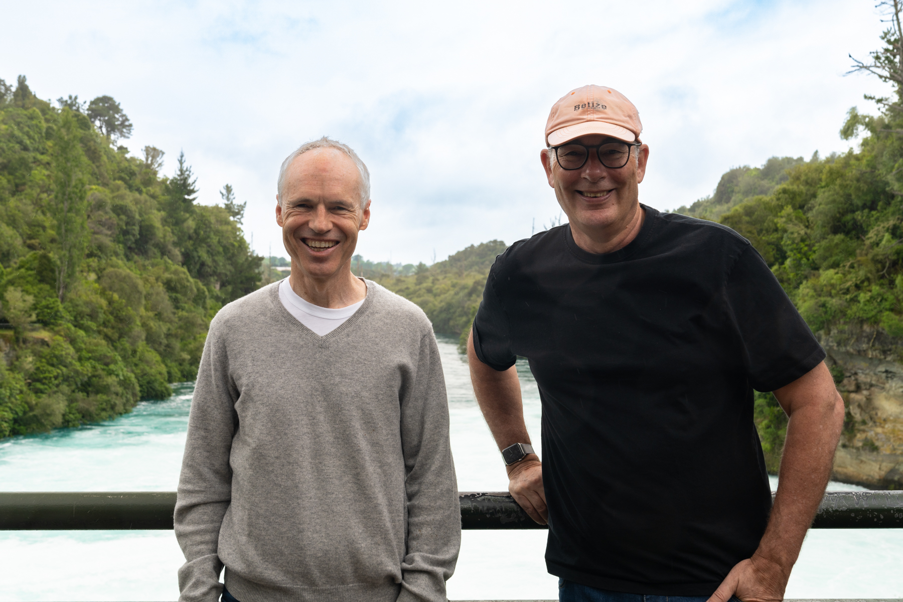 Keith and Peter at Huka Falls.