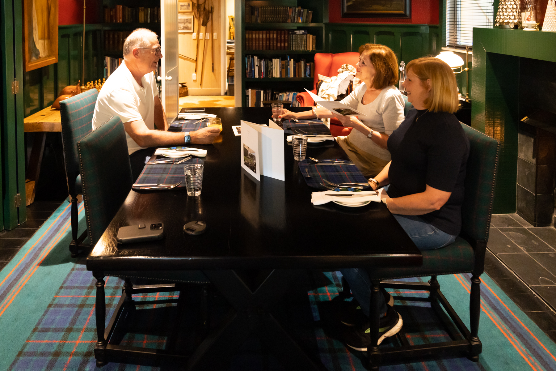 Ready for breakfast in the library.