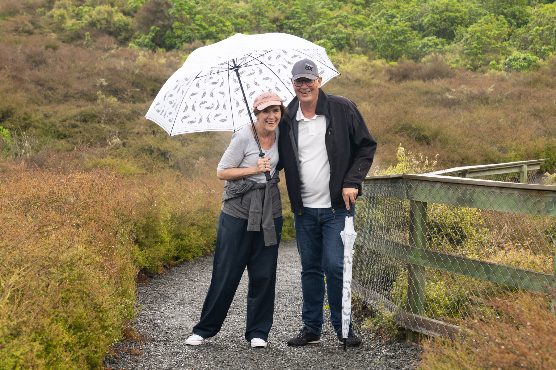Joy and Peter at the Craters of the Moon.
