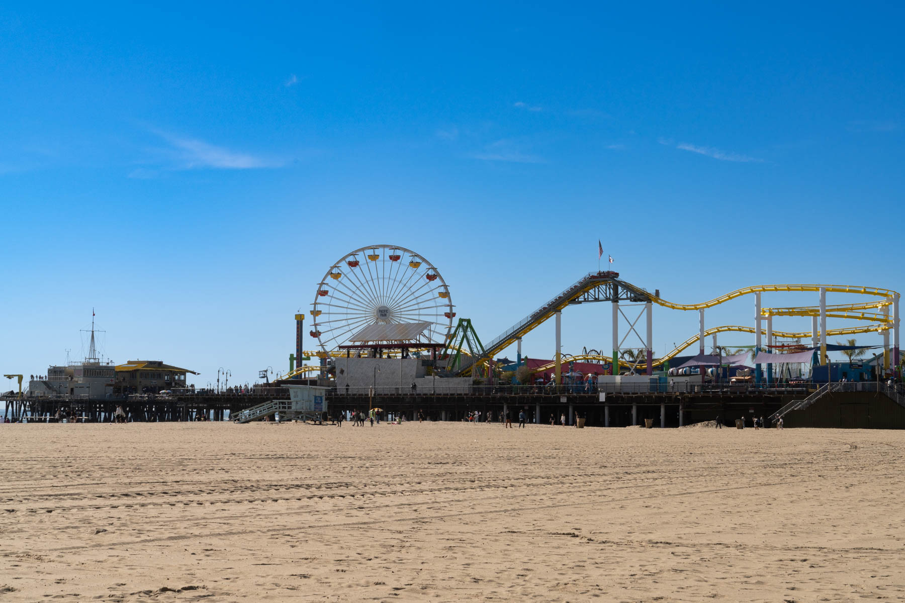Santa Monica Pier, from the beach.