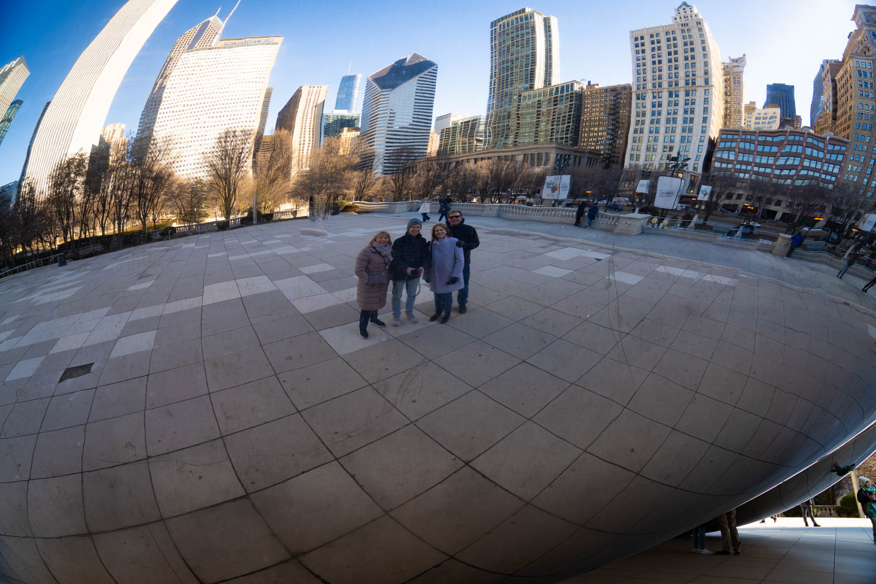 Our reflection in "The Bean".