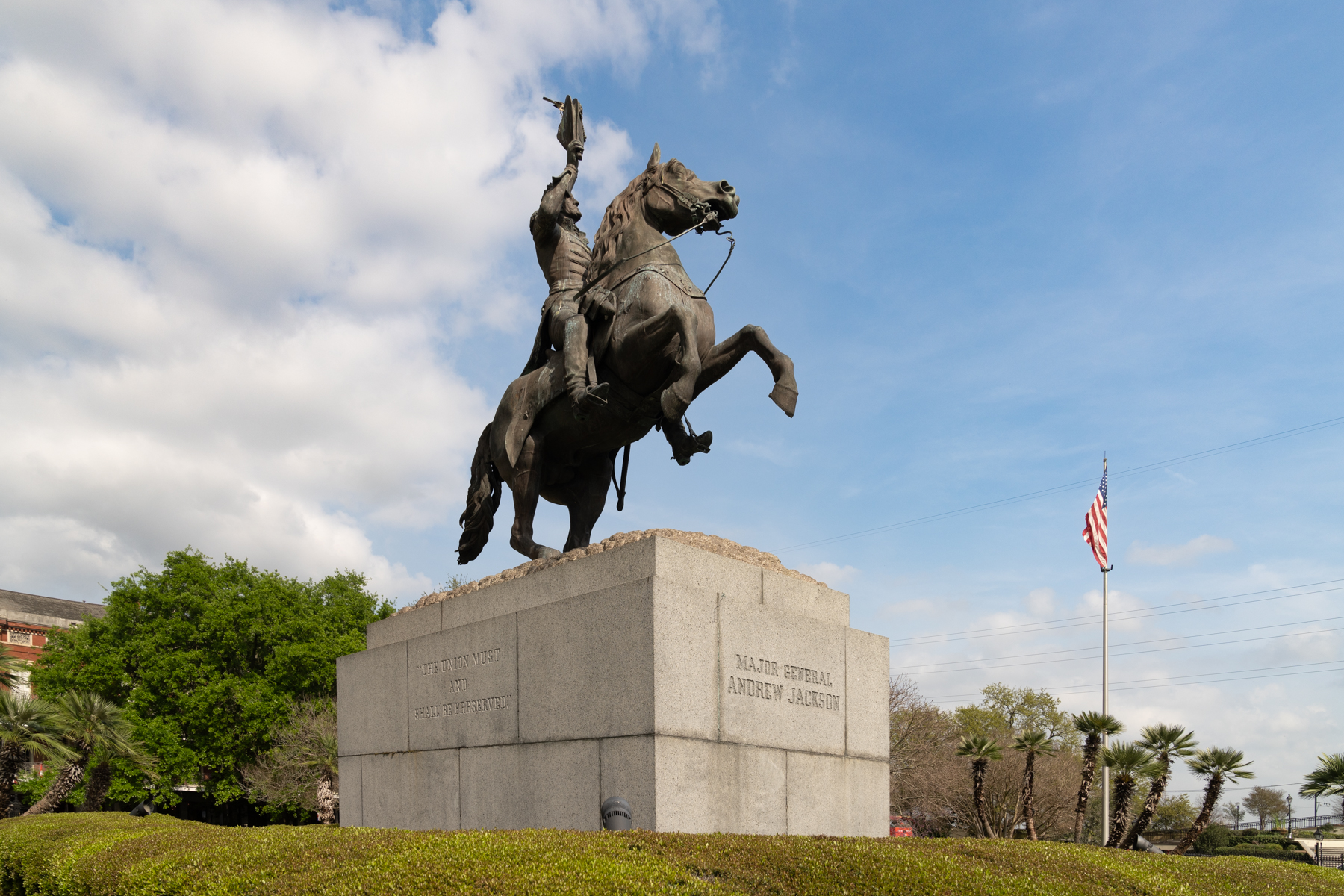 Statue of Andrew Jackson in Jackson Square.