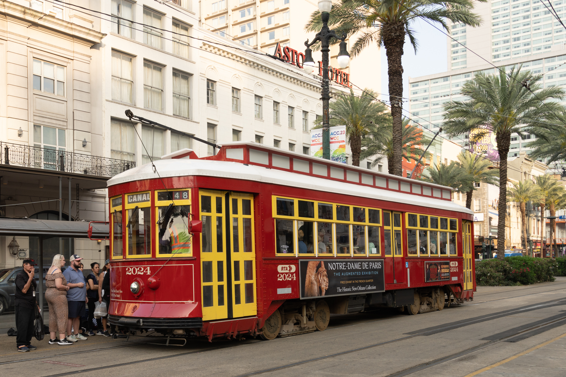 A tram on Canal Street.