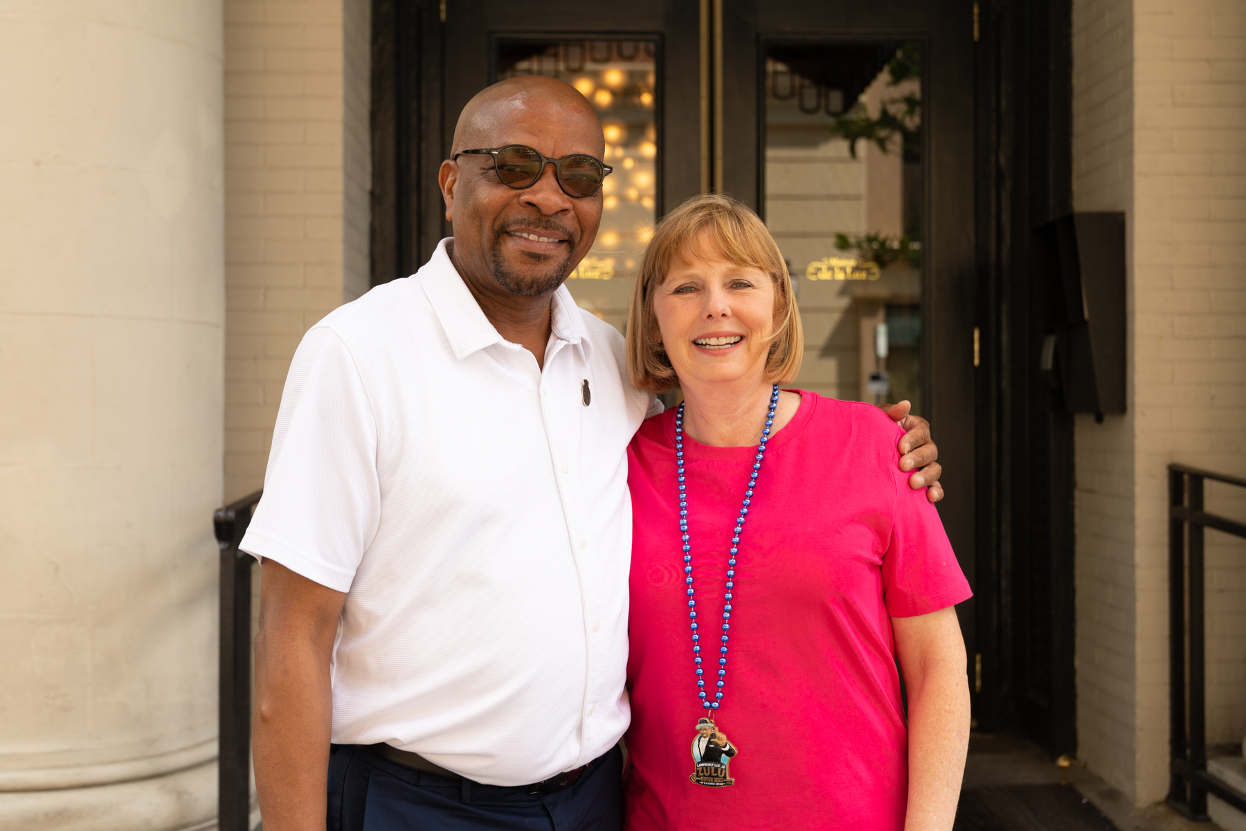 Andrea with Lawrence (aka The 2017 Mardi Gras Zulu Mayor!).