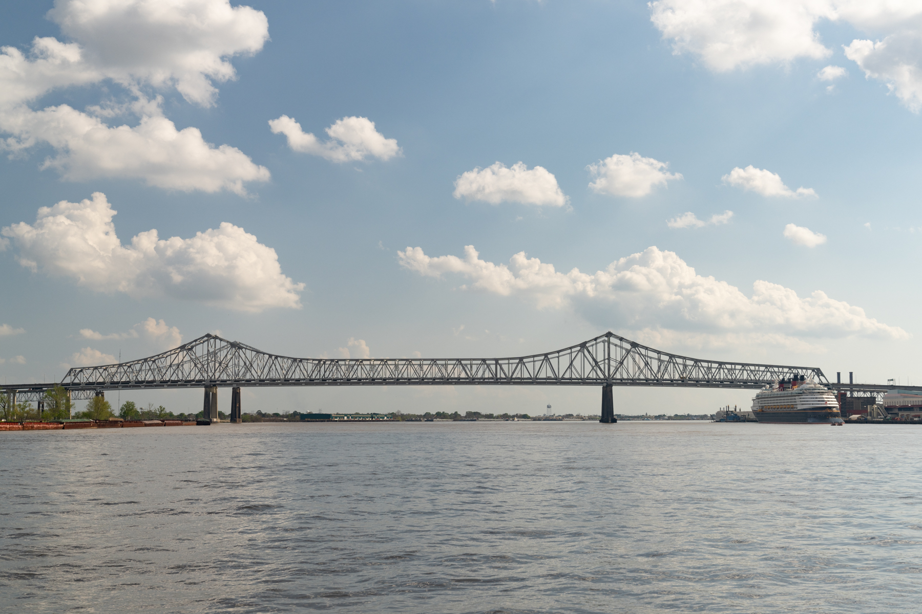 The Crescent City Connection (formerly the Greater New Orleans Bridge).