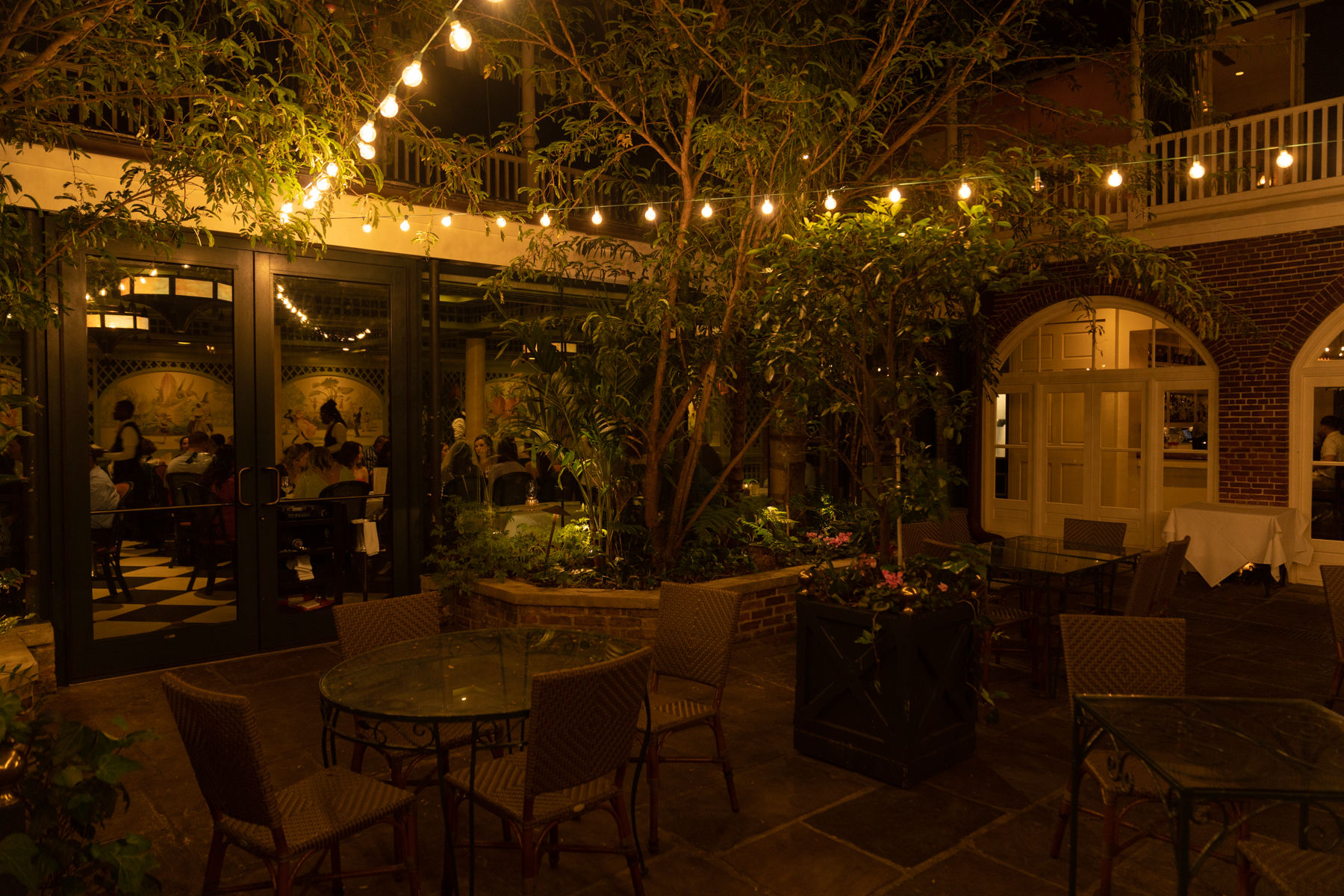 The courtyard at Brennan's.