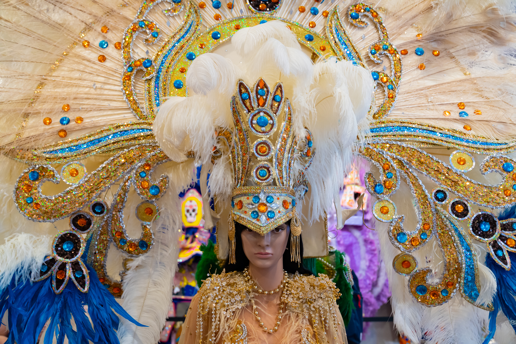 Costume display in the Backstreet Cultural Museum.