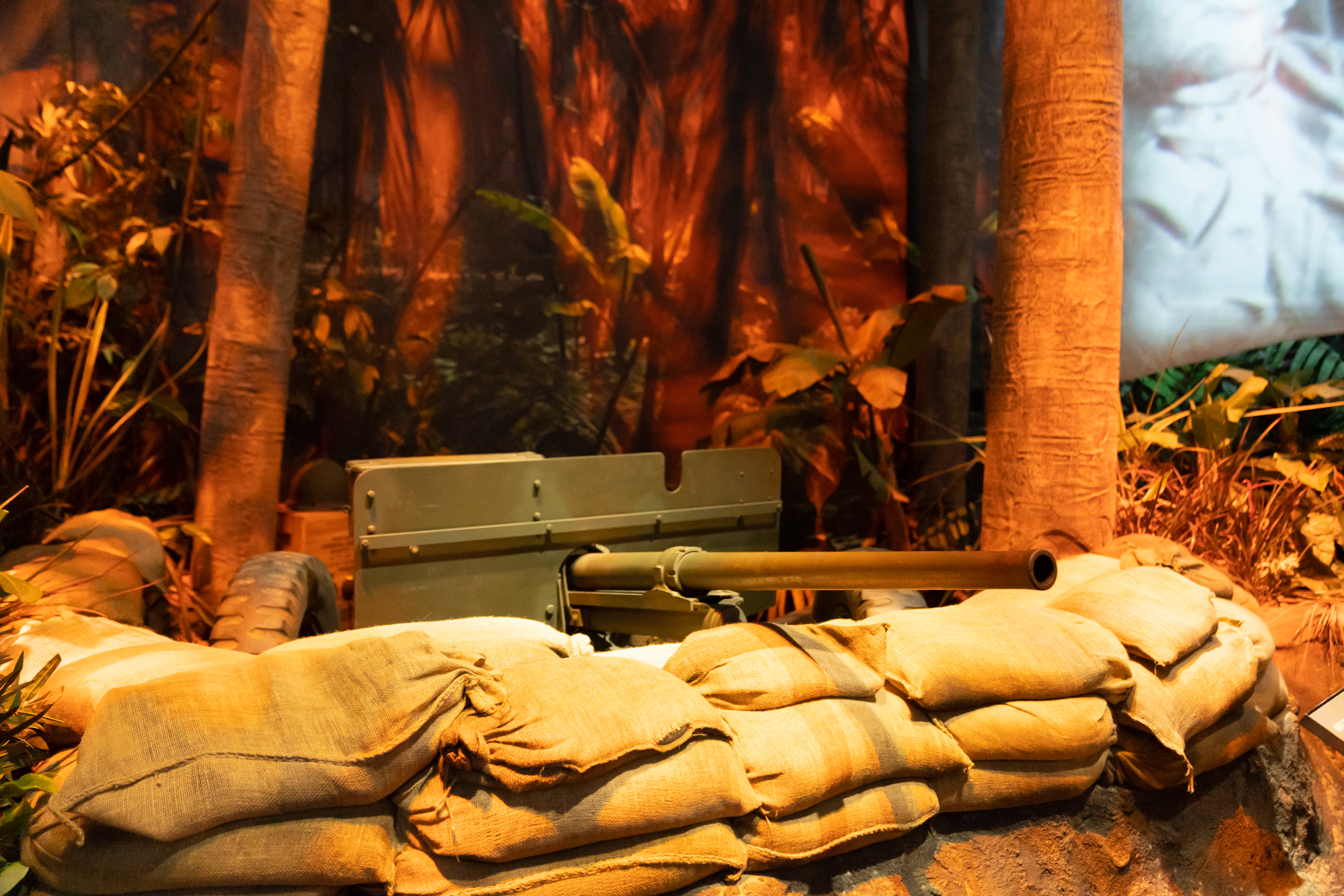 Artillery display at the National WWII Museum.