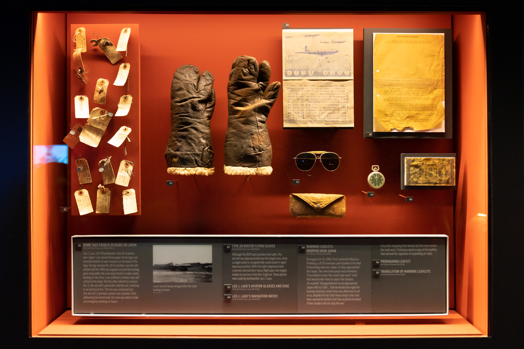 Various aviation artefacts at the National WWII Museum.