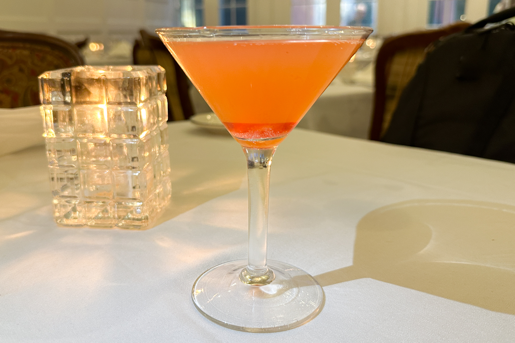 Southern Orleans cocktail (Southern Comfort, champagne, bitters, and sugar).