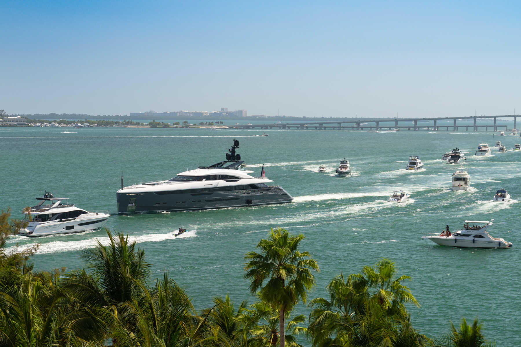 Boat traffic outside our room!