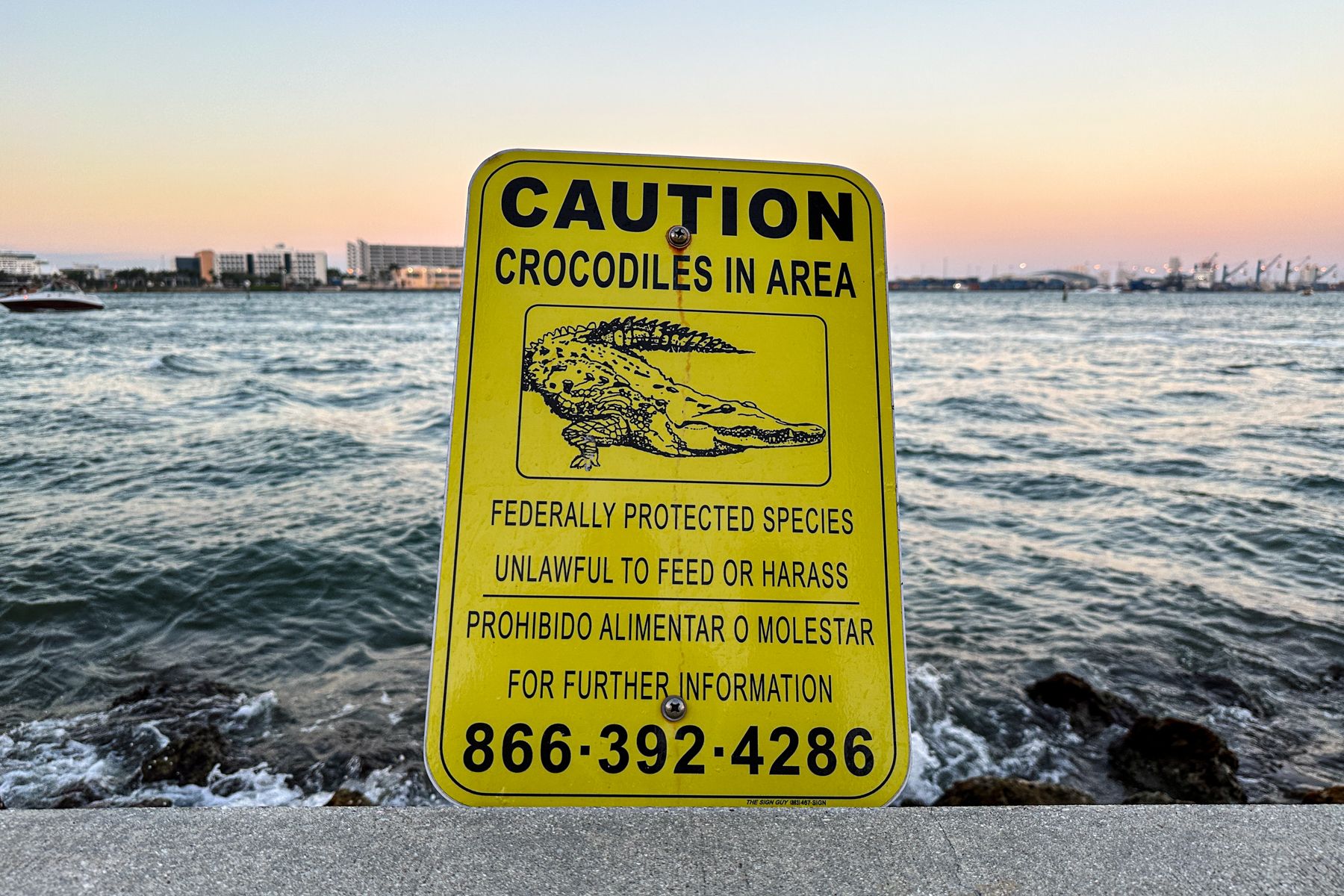 Crocodiles are here (so we stayed away from the edge of the water!).