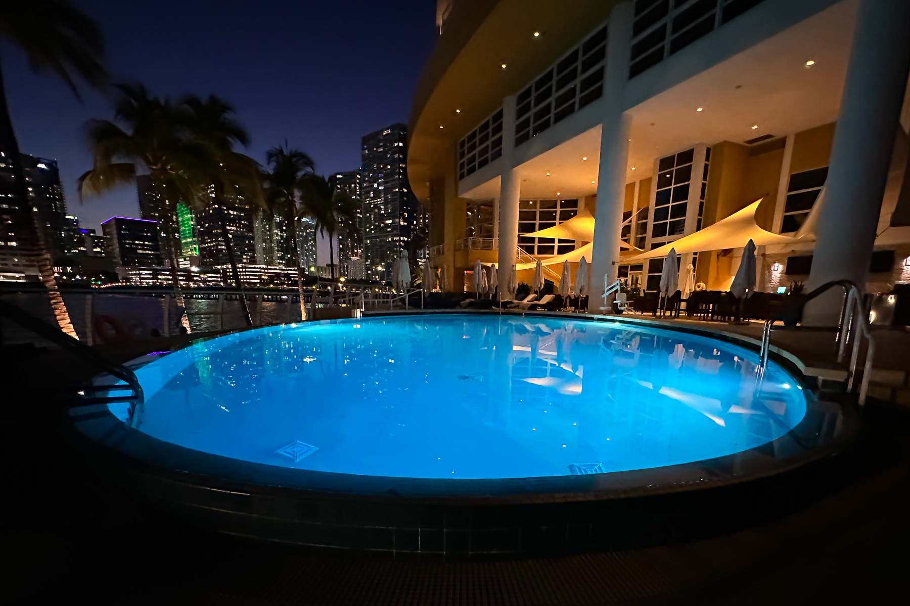 The hotel pool.