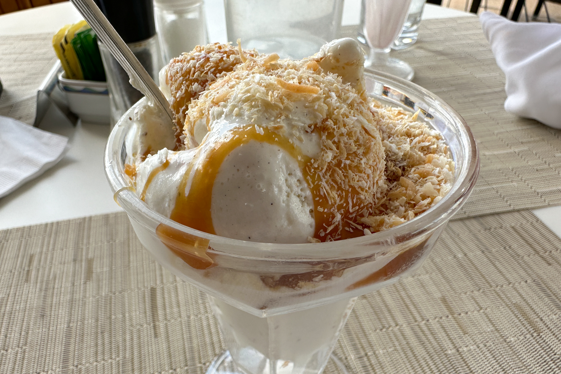 Ice-cream for dessert.