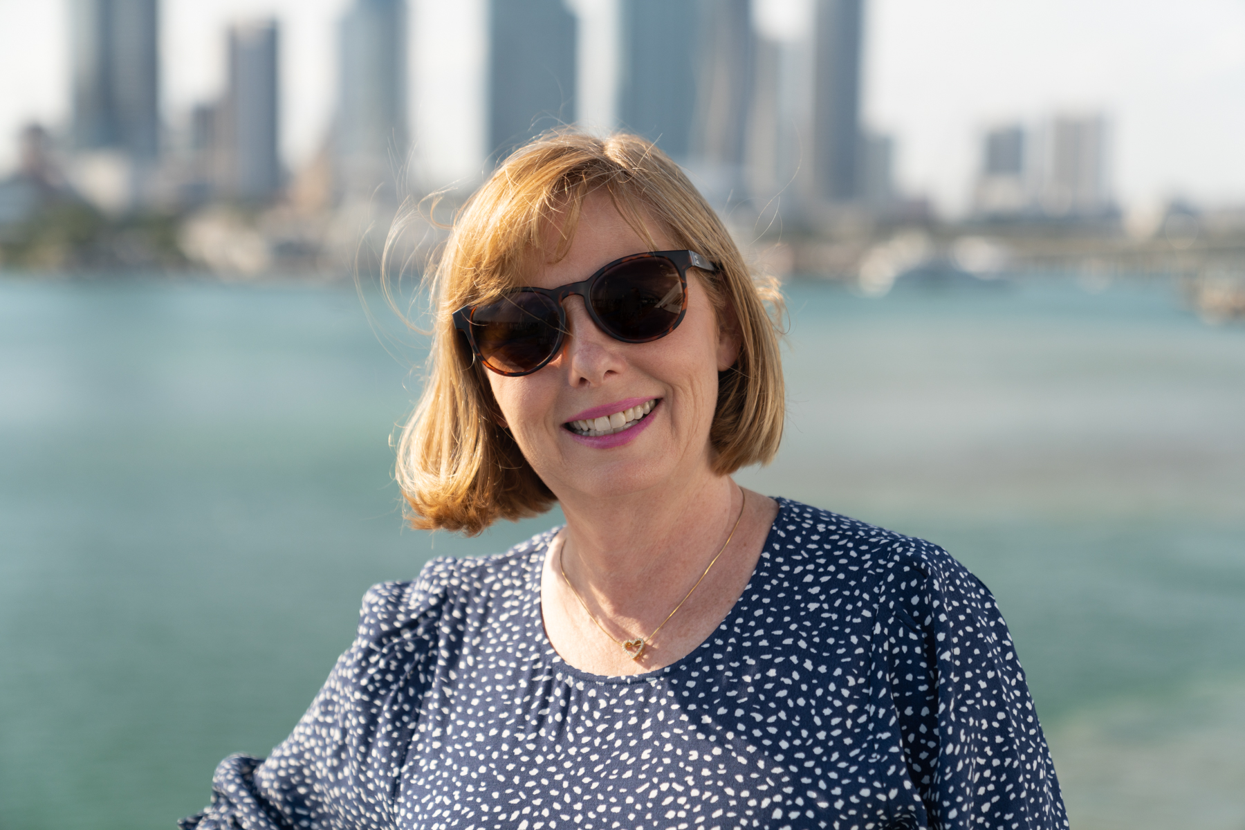 Andrea on deck for departure.