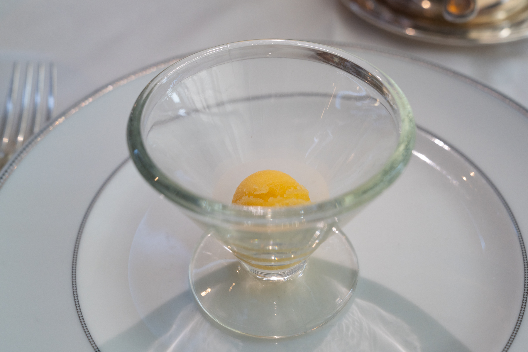 Passionfruit sorbet.