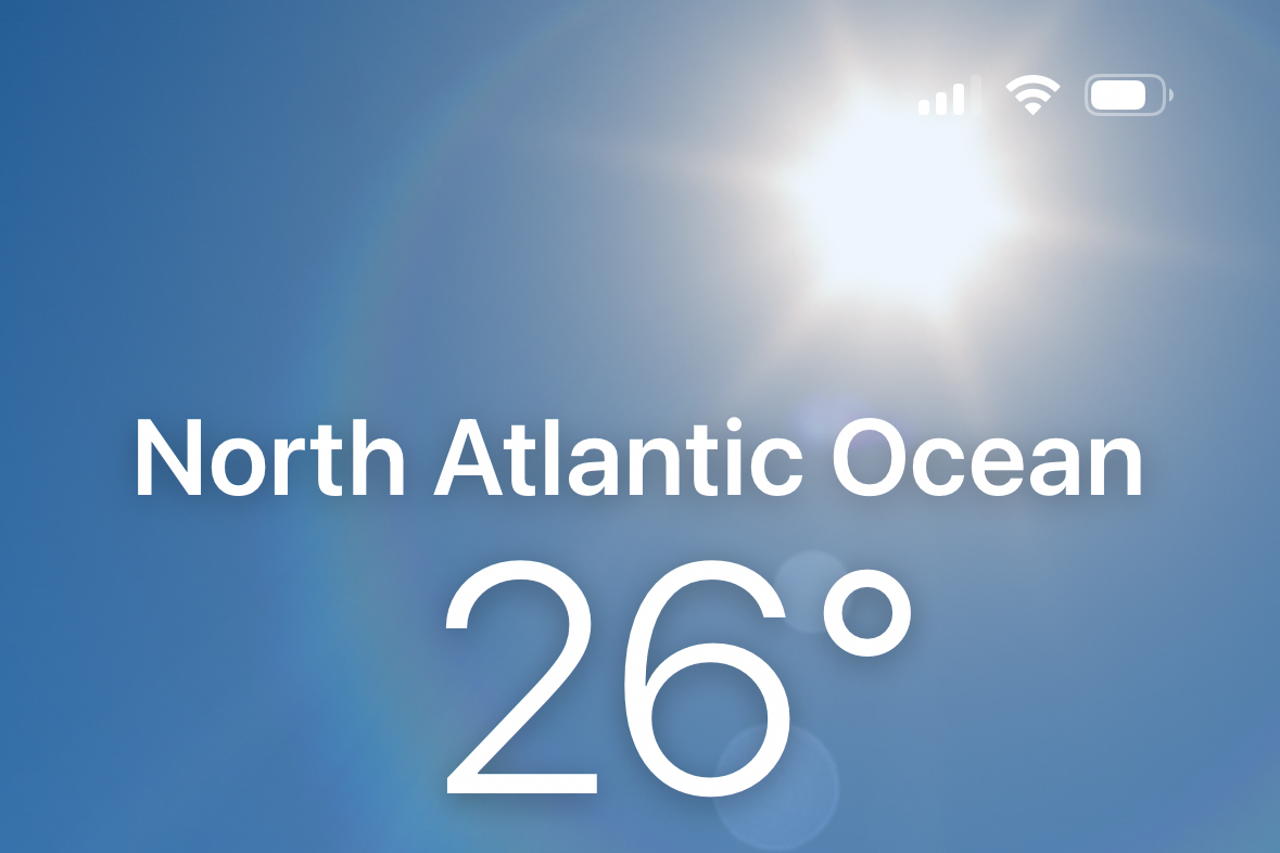 It was sunny in the North Atlantic today!