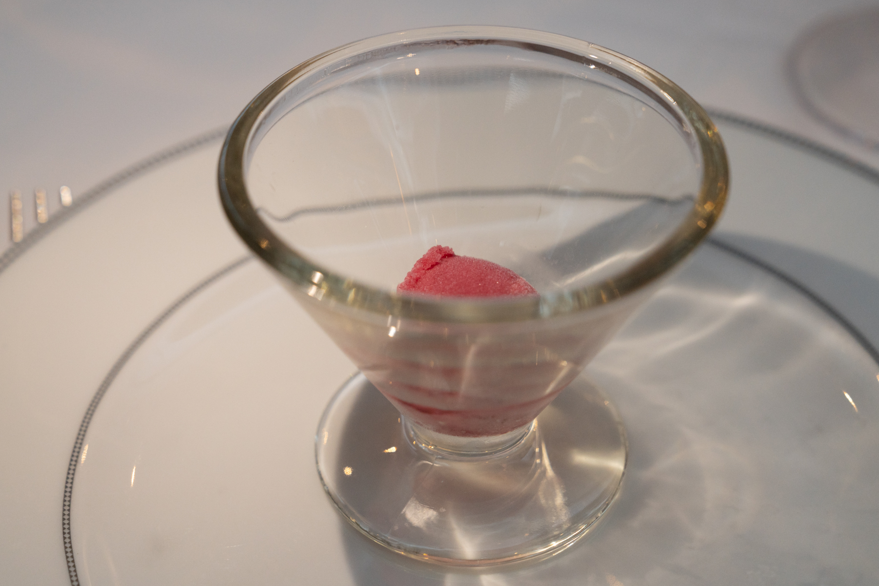 Kir Royale sorbet.