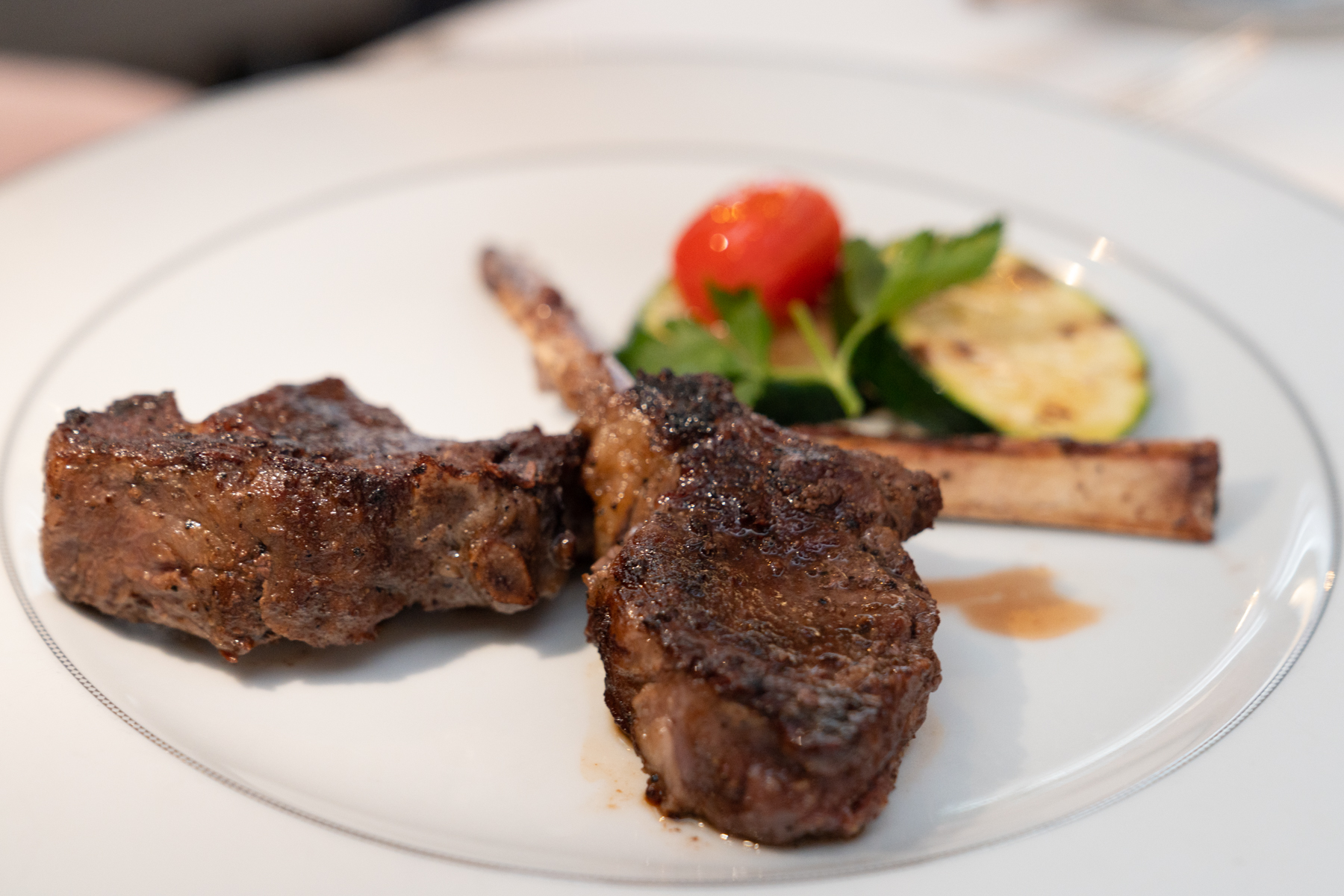 New Zealand lamb chops.