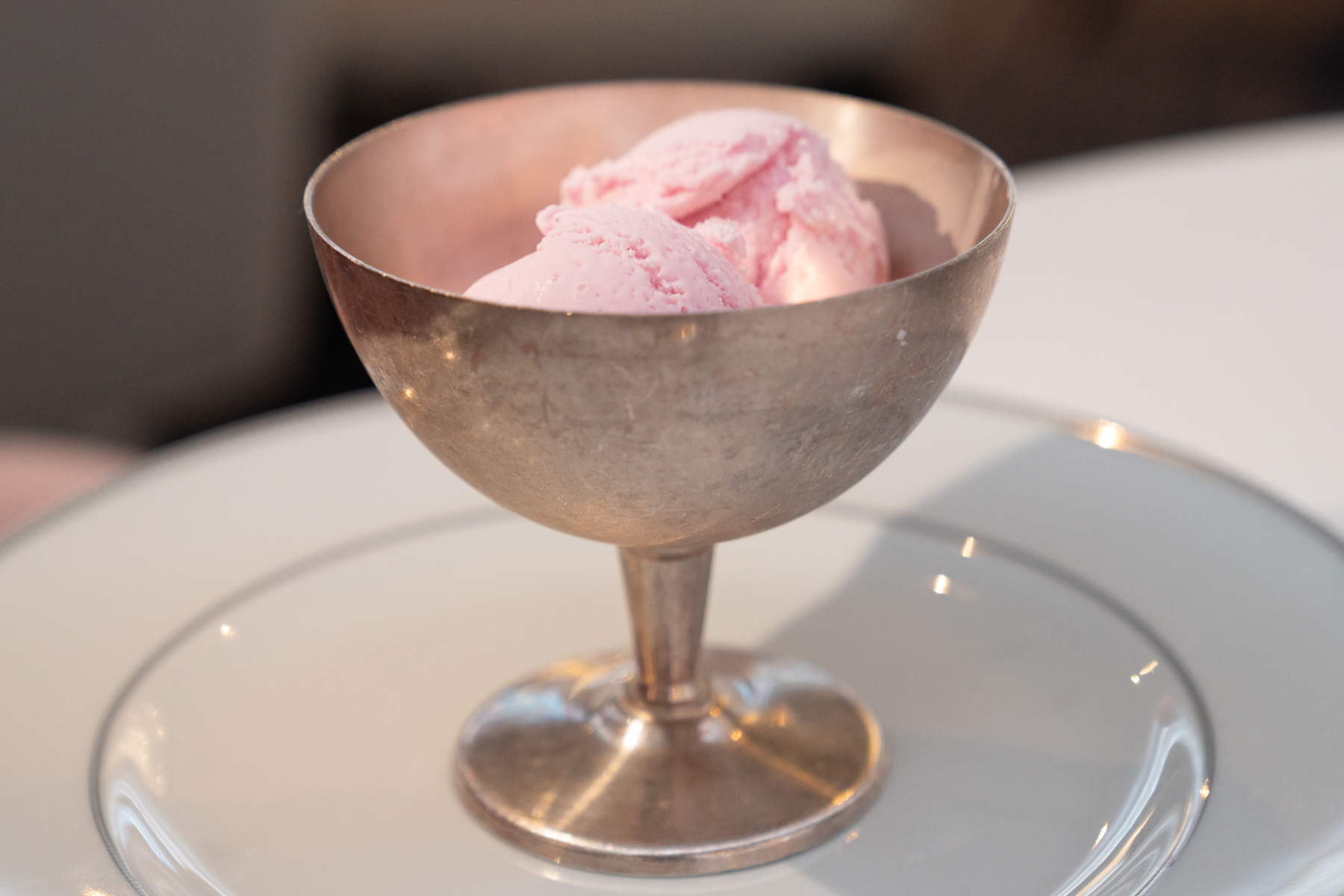 Strawberry ice-cream.