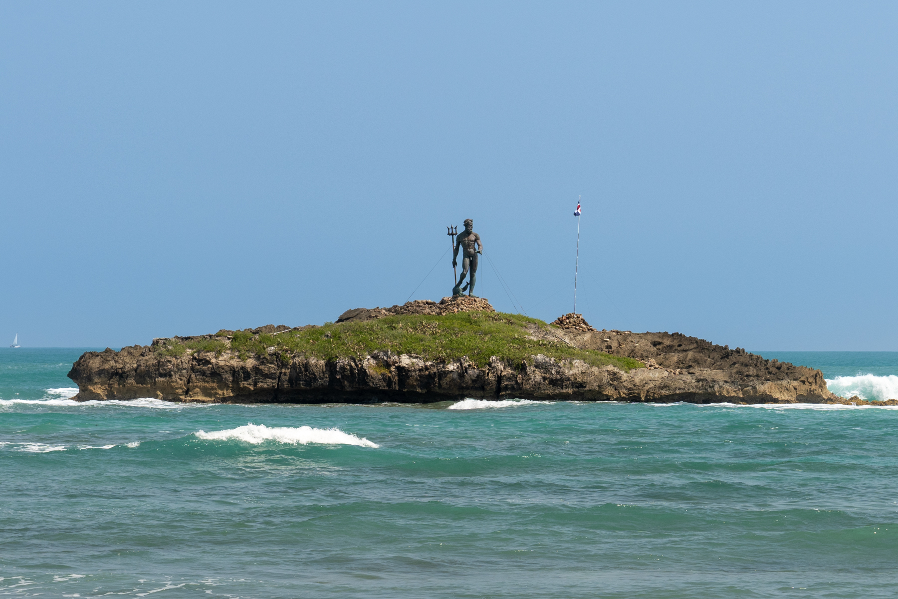 Neptune statue off Puerto Plata Beach.