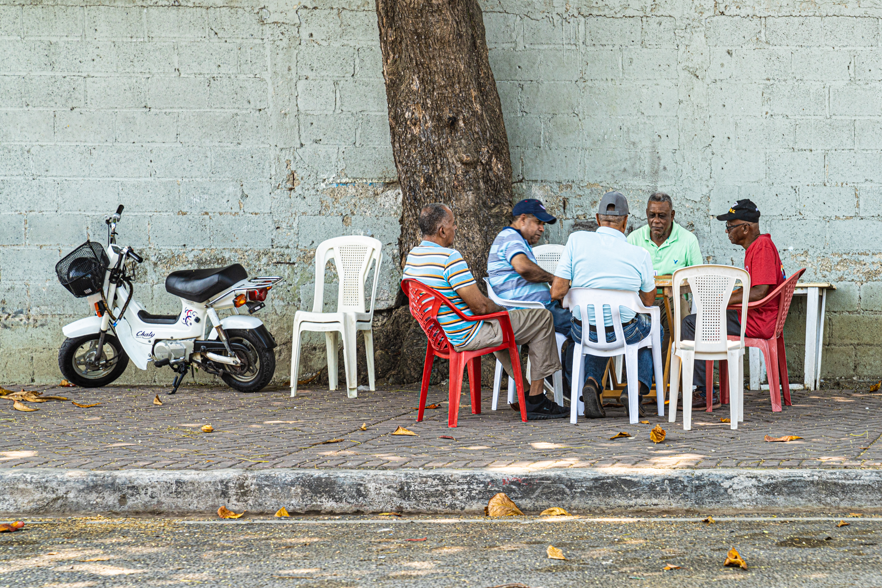 Men playing dominoes in Puerto Plata.