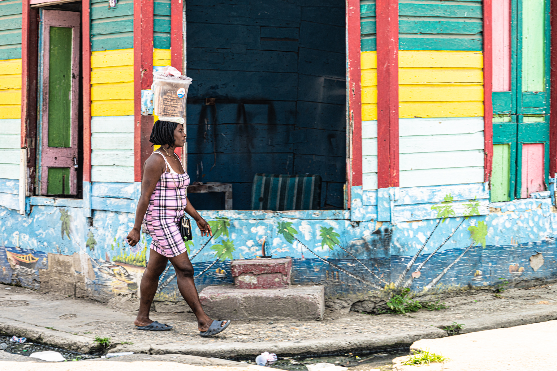In a backstreet in Puerto Plata.