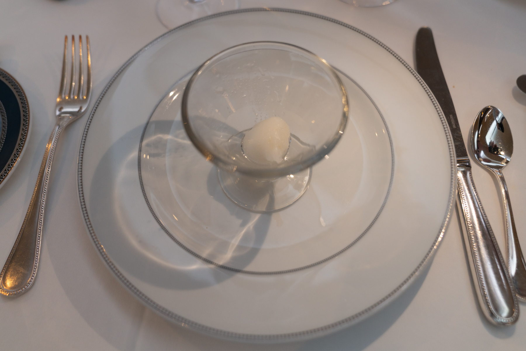 Pear and rosemary sorbet.