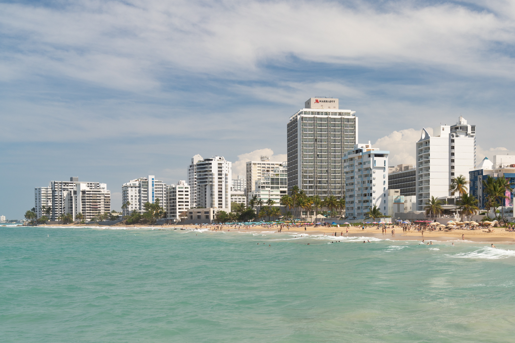 Looking back to Condado Beach.
