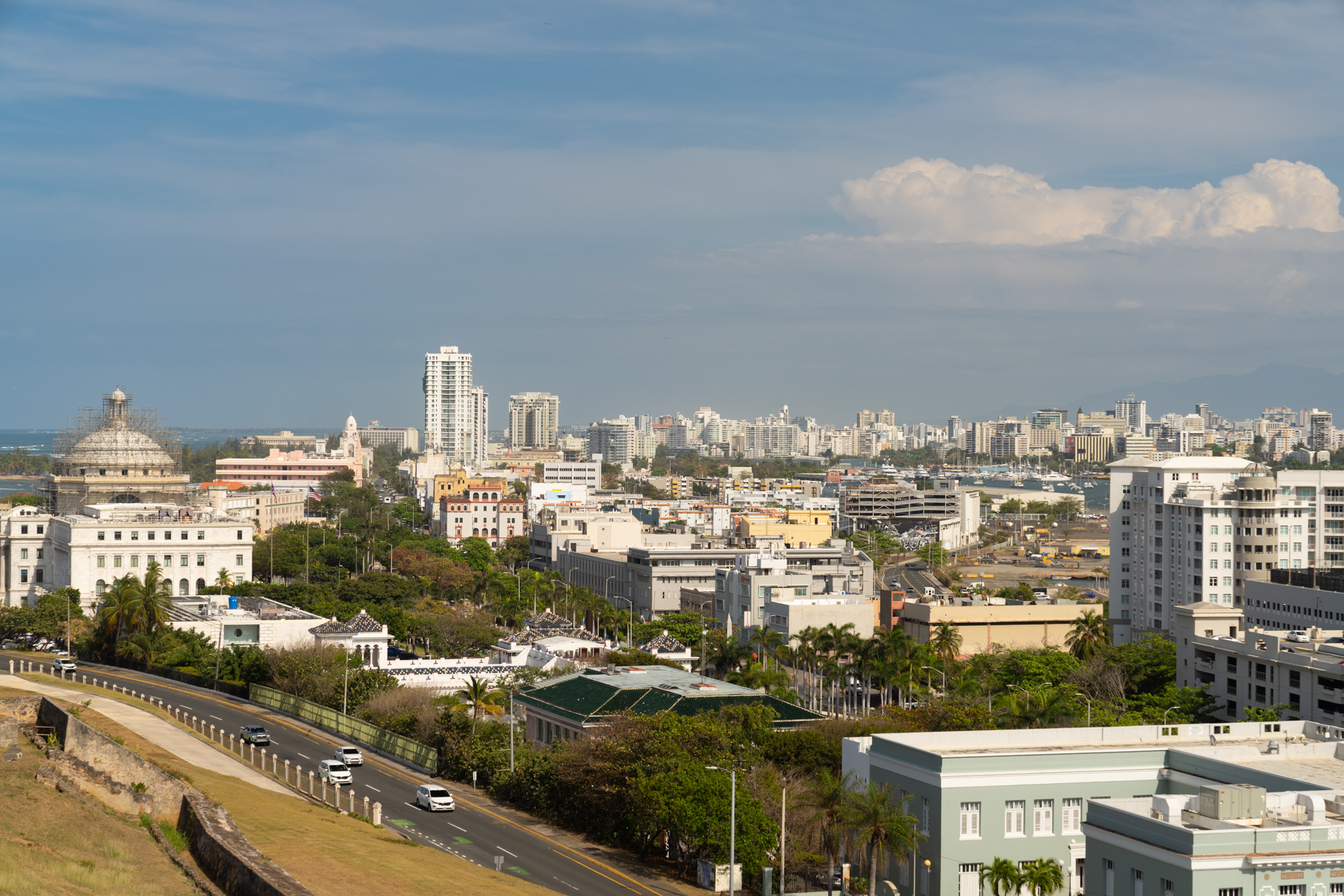 View of the newer part of San Juan from Castillo San Cristóbal.