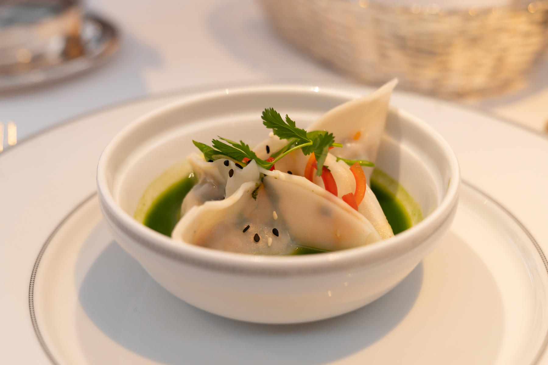 Vegetable wontons.
