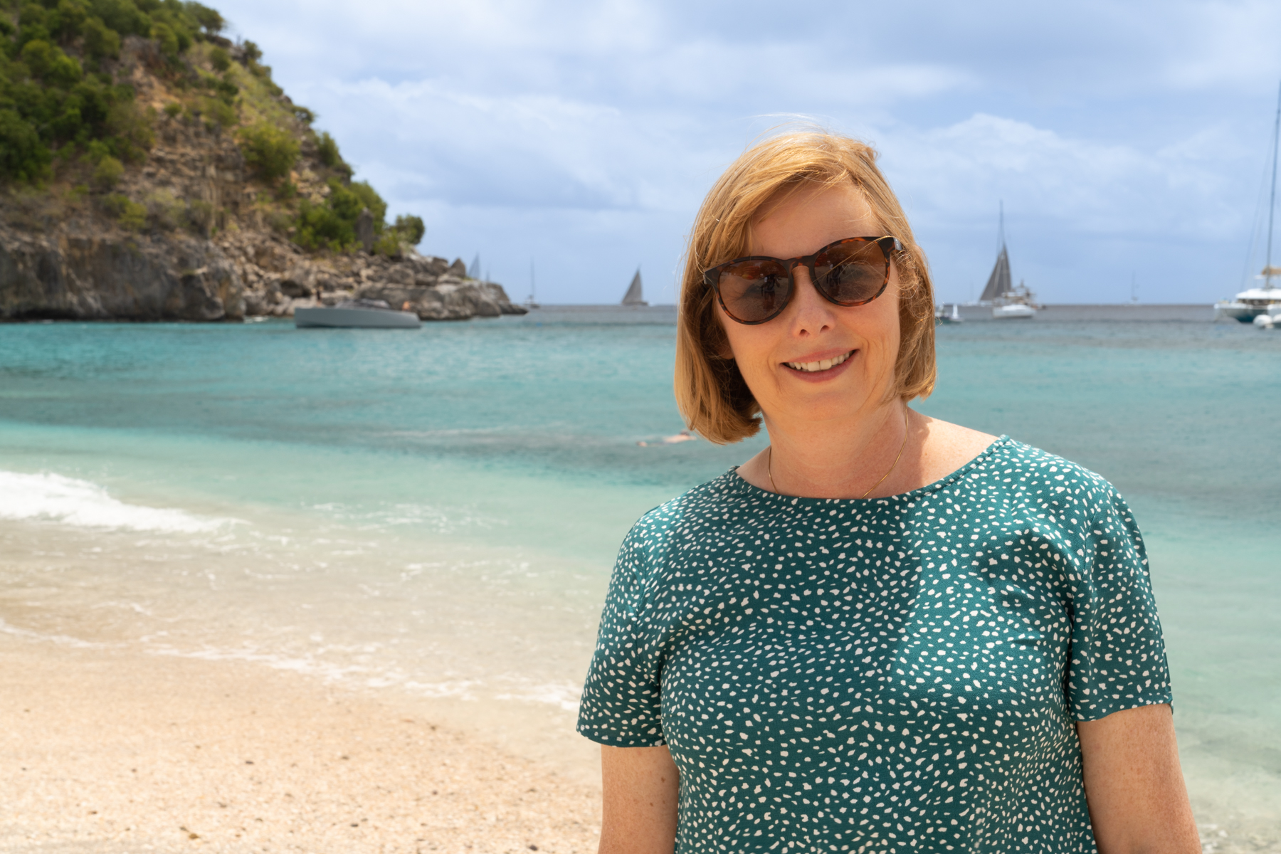 Andrea on Shell Beach.