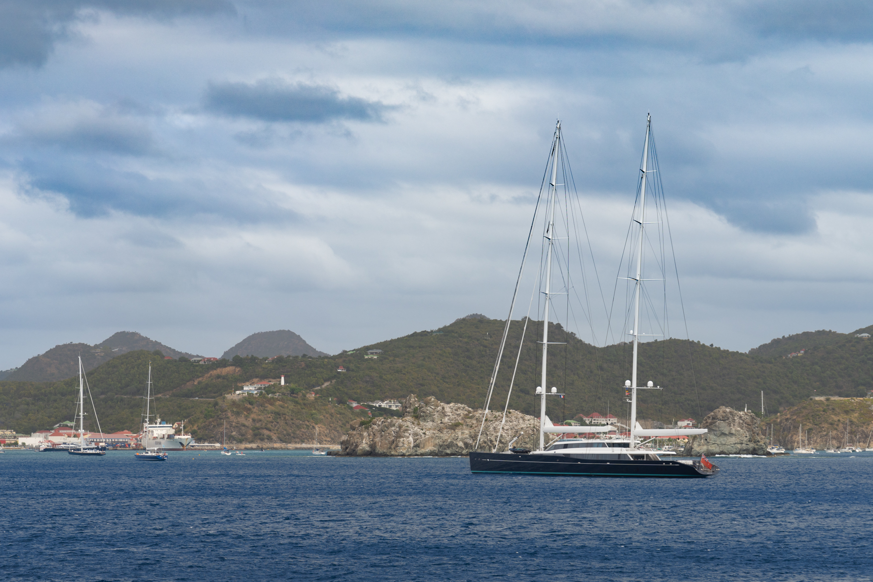 A nice boat, viewed from our verandah.